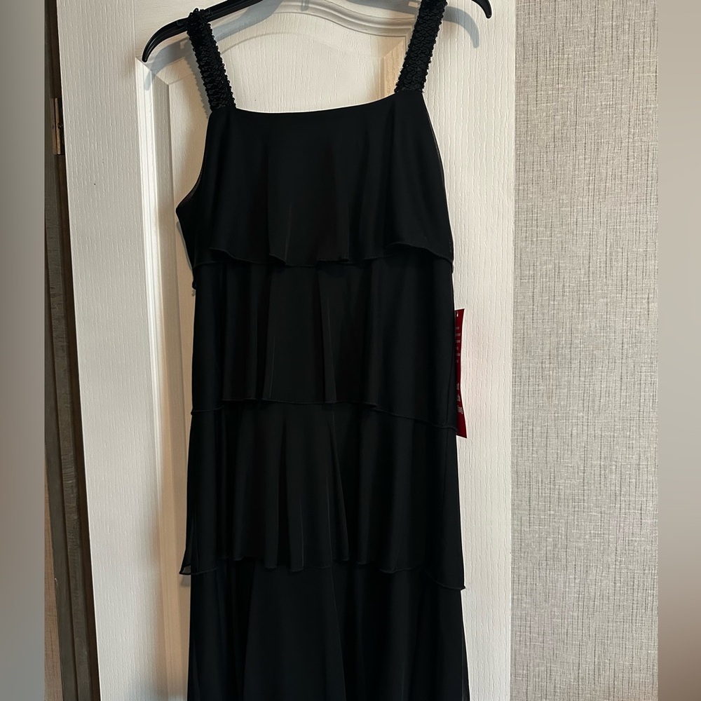 Enfocus Studio Black Dress with Sequin Straps